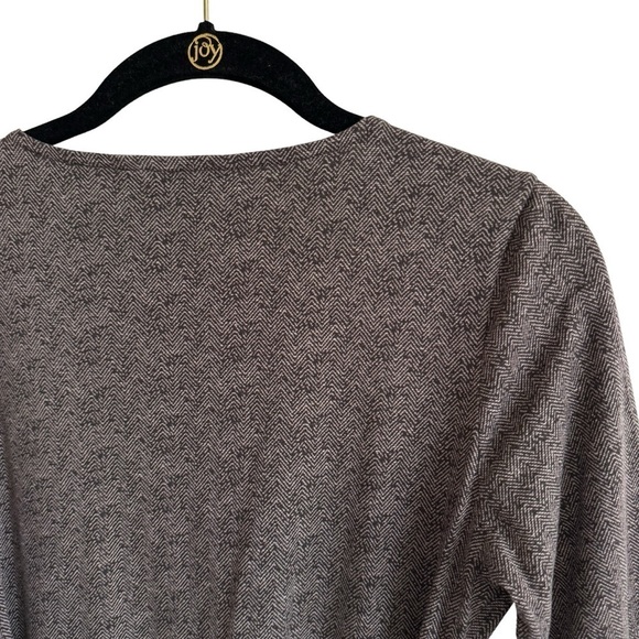 Toad & Co Cue Wrap Cafe Dress, Buffalo Herringbone Print, Size S - Picture 7 of 8